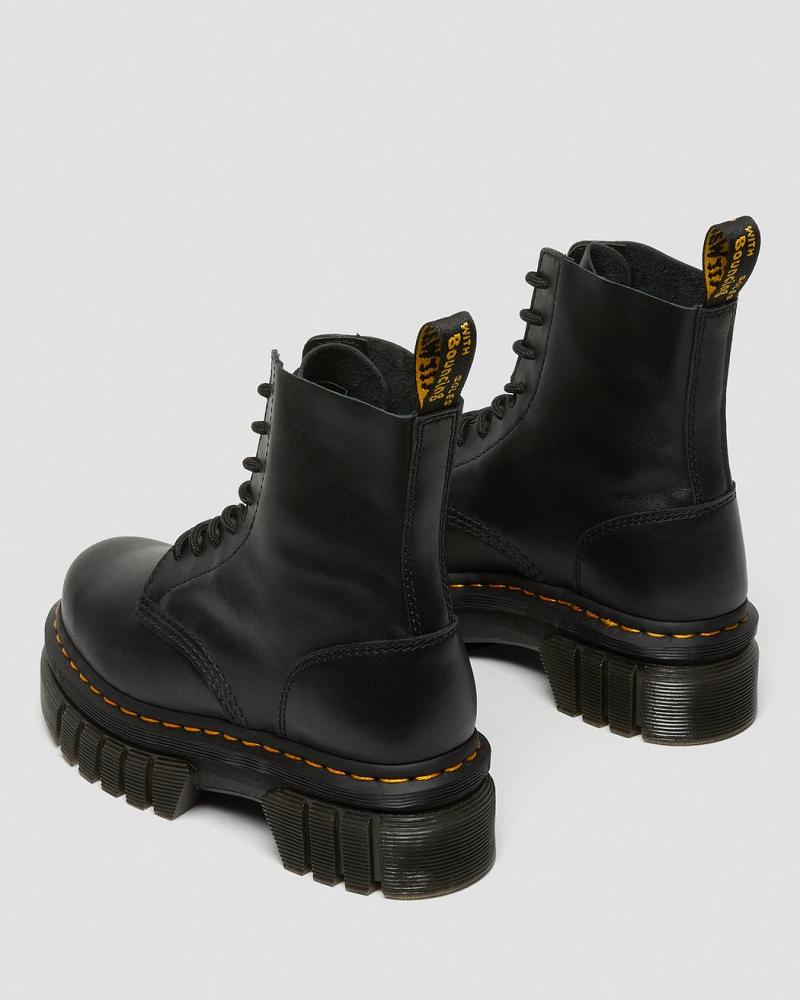 Black Women's Dr Martens Audrick Nappa Leather Platform Ankle Boots | CA 41BEX